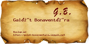 Galát Bonaventúra névjegykártya